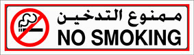 NO SMOKING SIGN PLATE