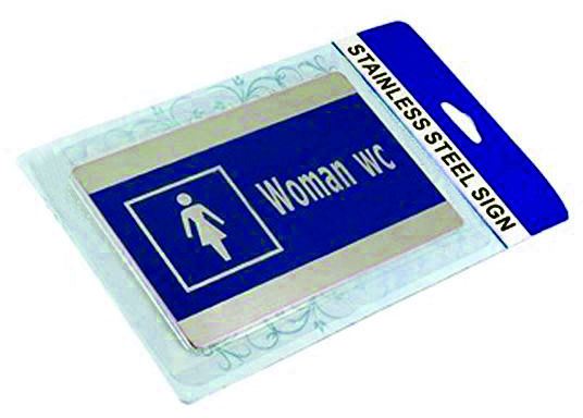 Safety Sign – Dubai – Stainless steel sign board - woman wc - bath other supplies bathroom items