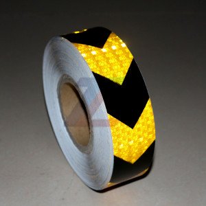 Yellow and Black Arrow Tape stickers Self Adhesive - Honeycomb