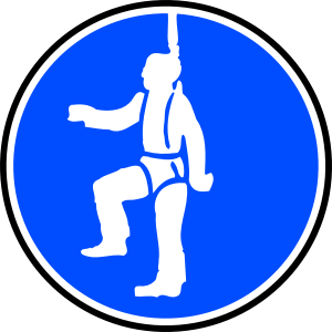 Safety Sign - Obligatory Protection Against Fall Blue Sign
