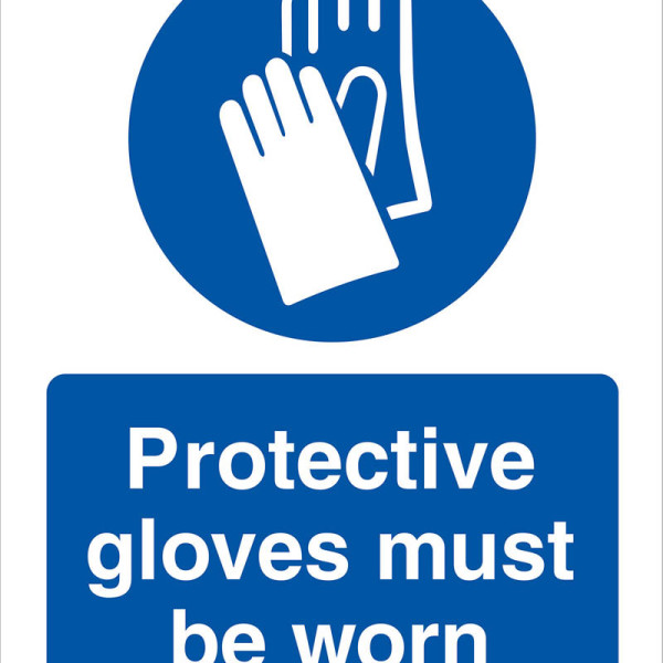 Safety Sign - Protective gloves must be worn