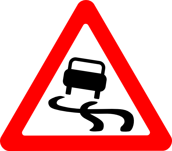 Safety Sign - Slippery Road