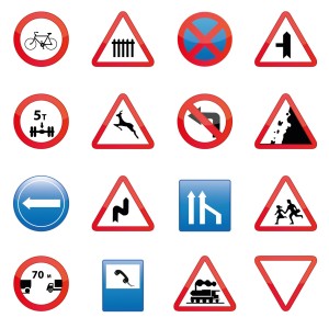 Safety Sign - road signs set