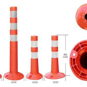 Traffic Road Safety Cone - Red Flexible Delineator Post