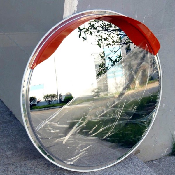 Traffic Safety Round Convex Mirror - Open Sticker