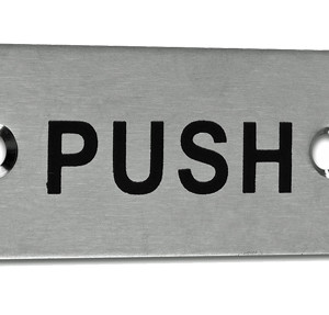 Safety Sign – Dubai – Stainless Steel Push Sign